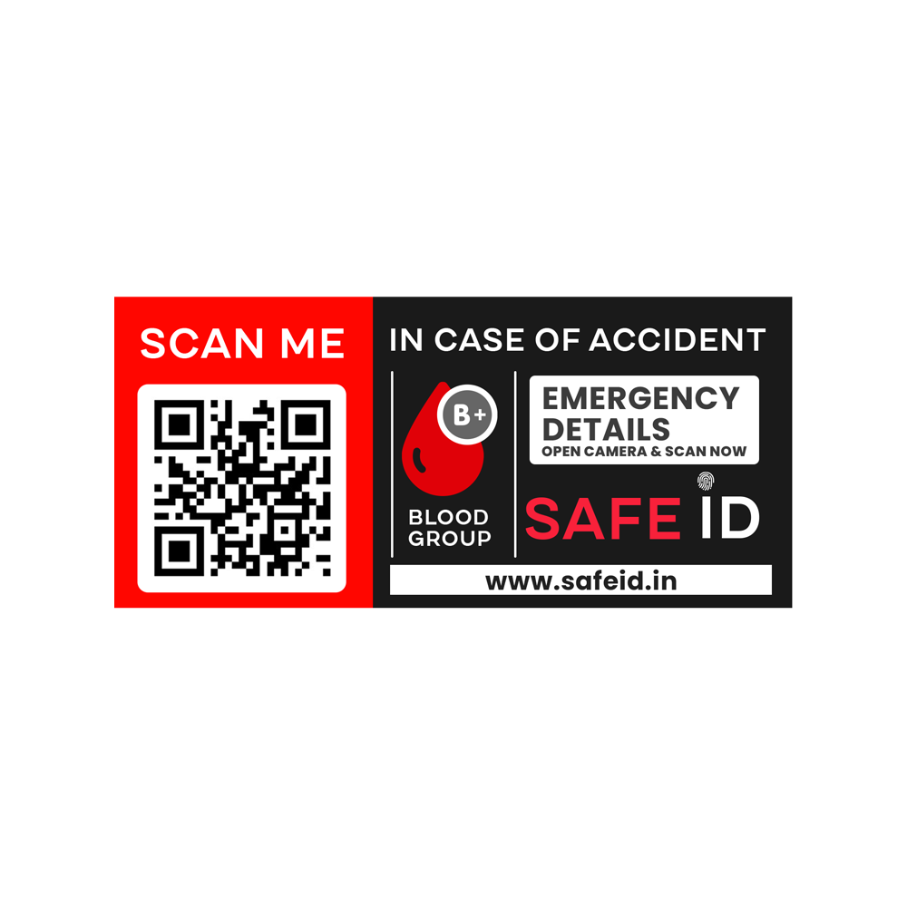 SafeID QR Smart Helmet/Bike Tag