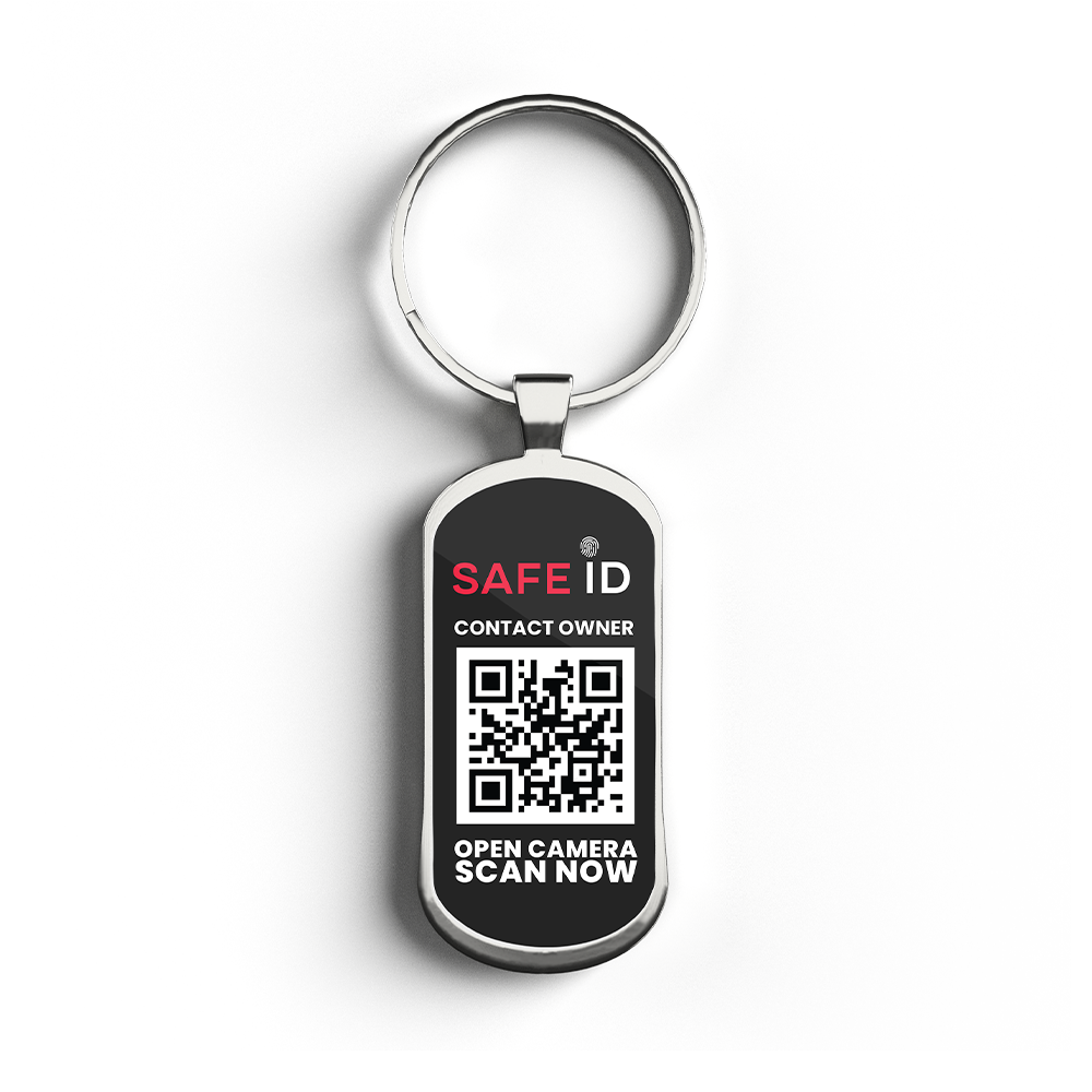 SafeID QR Smart Keychain Tag