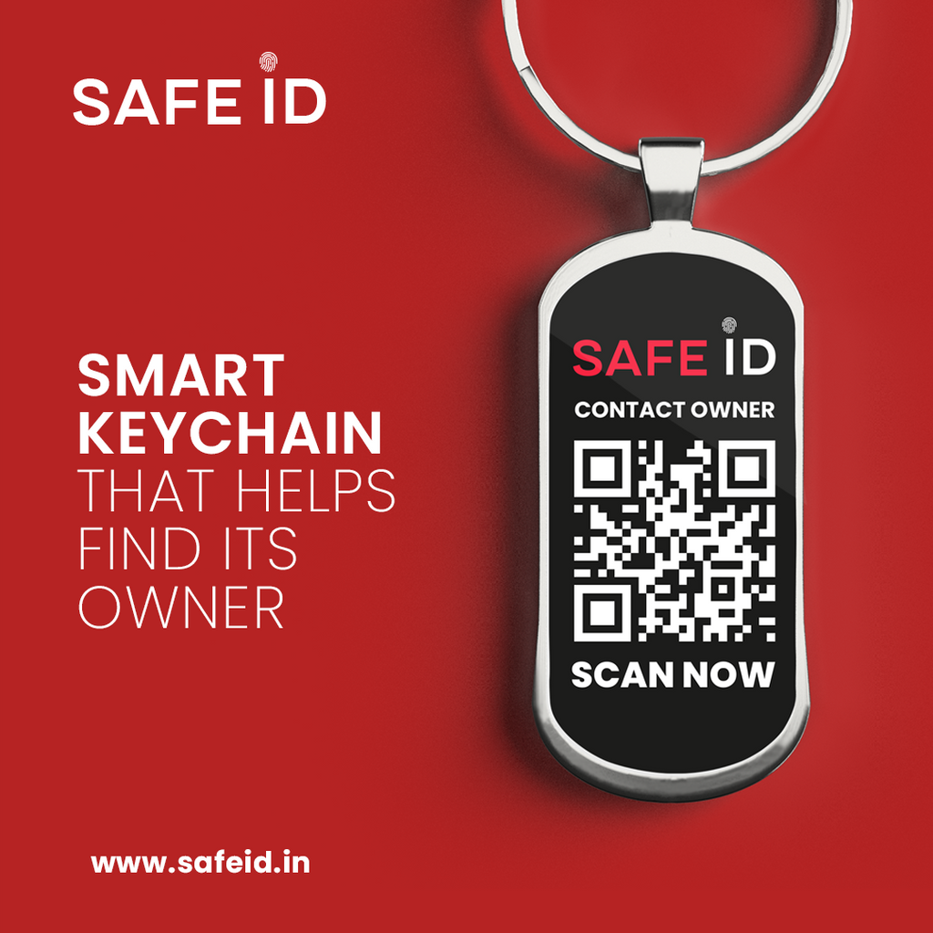 SafeID QR Smart Keychain Tag