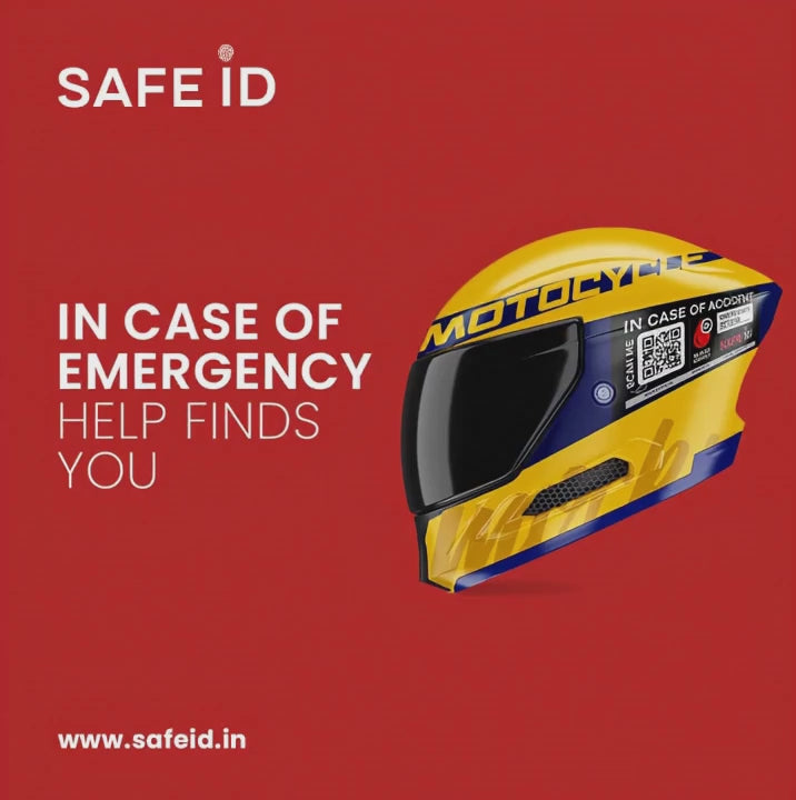 SafeID QR Smart Helmet/Bike Tag