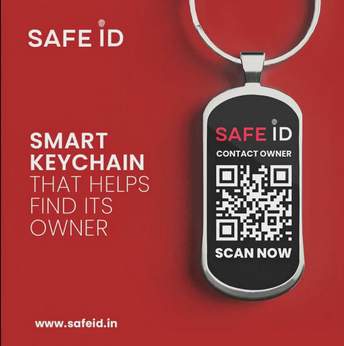 SafeID QR Smart Keychain Tag
