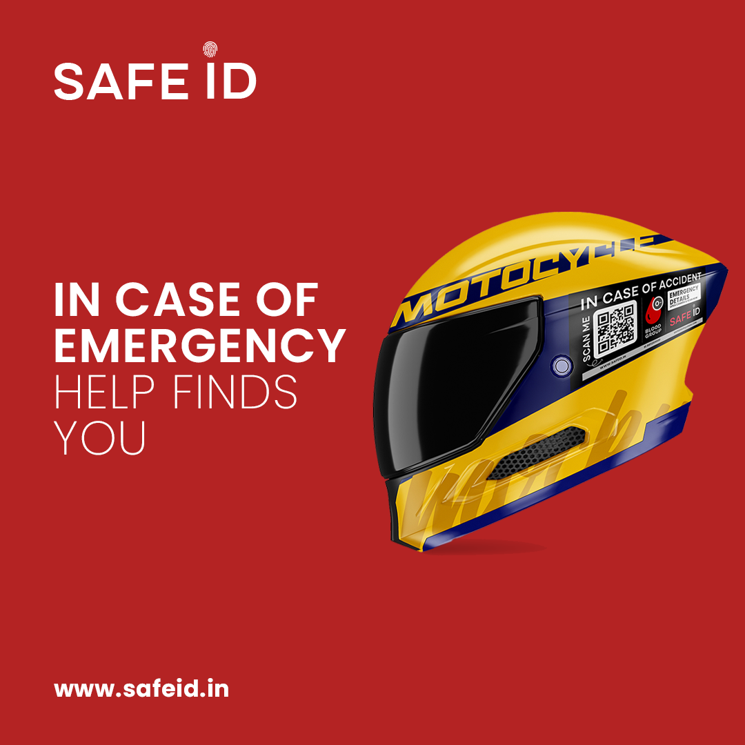SafeID QR Smart Helmet/Bike Tag