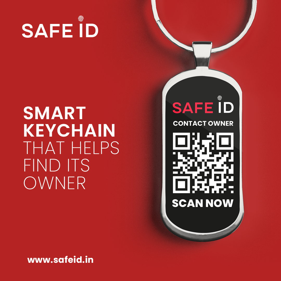 SafeID QR Smart Keychain Tag